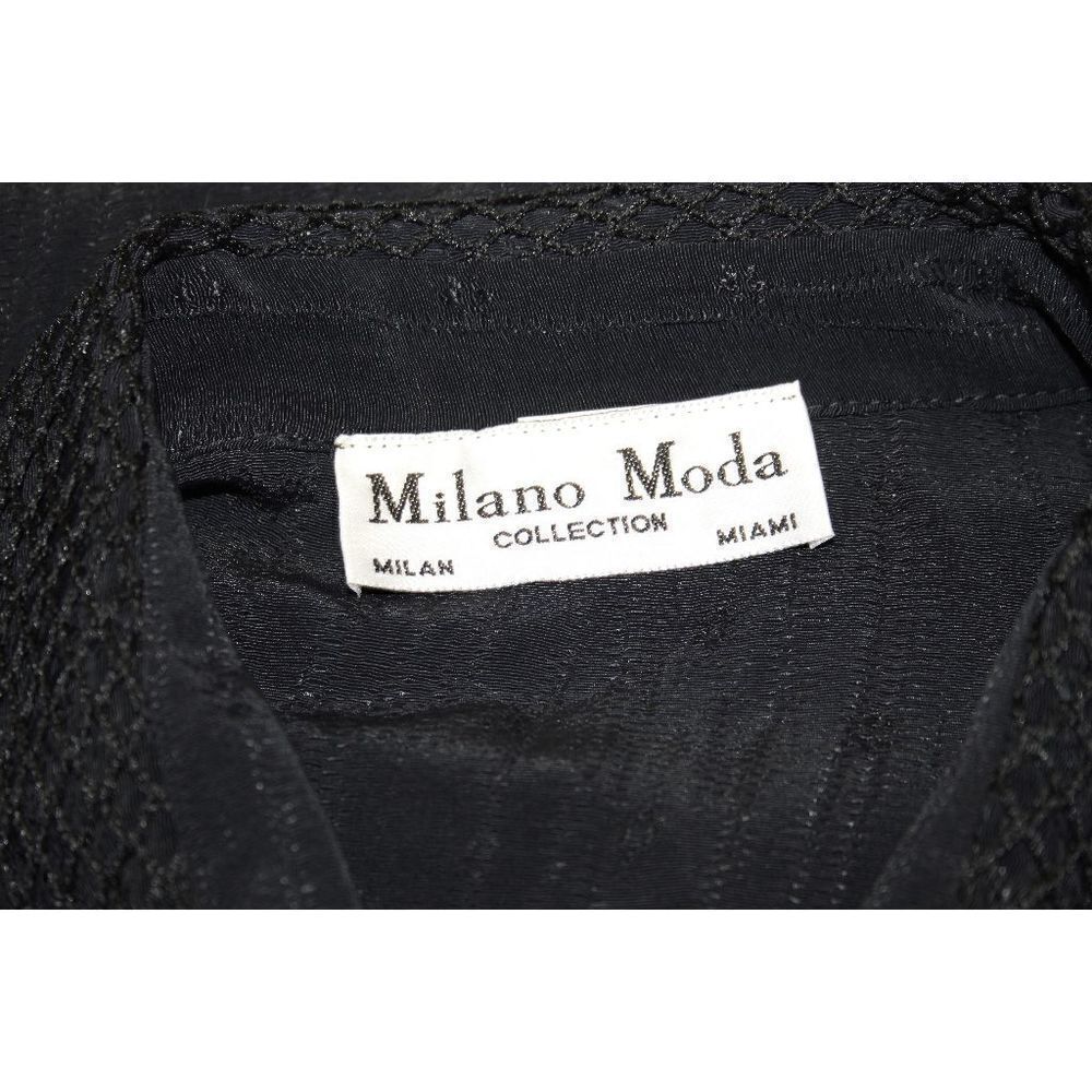 Milano Moda Black Button Down Tunic - Picture 9 of 11